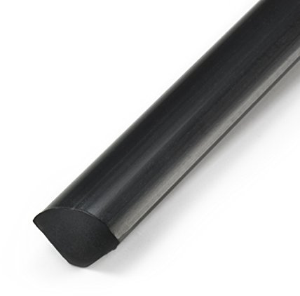 2,5m DQ-PP PVC VIERTELSTAB – Schwarz – 13mm x 13mm – Kunstoff Winkelprofil