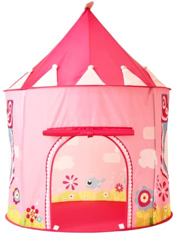 Faltbares Tipi für Kinder,Spielzelte für Kinder,Babyzelt für drinnen und draußen, Jurten-Spielhaus zur Aufbewahrung von Spielzeug, mit Tragetasche (Rosa Garten)