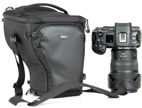 Think Tank - Digital Holster 40 V3.0 - Camera Cross-Body Bag - for Camera Bodies with a Grip and 24-70mm f/2.8 Lens with The Lens Hood Reversed - Black