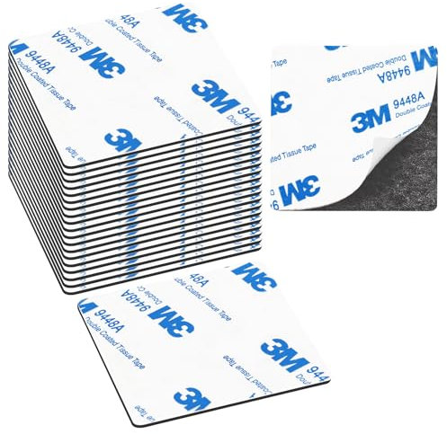 20 pezzi 3M cuscinetti a doppio lato, 5 cm x 5 cm extra forti cuscinetti adesivi nastro biadesivo in schiuma per casa ufficio