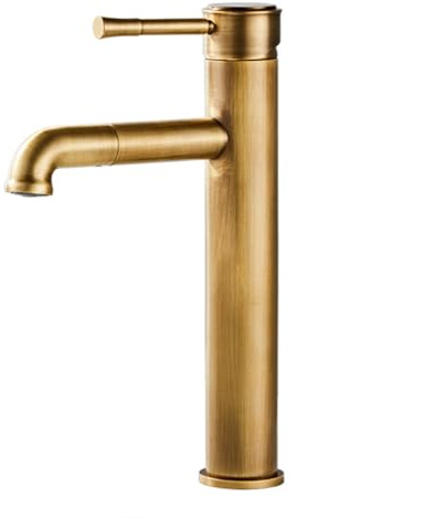 Wasserhahn Bad Waschtischarmatur Hoch Auslauf 360° Drehbar Messing Einhebel Mischbatterie Waschbecken Armatur, Badarmatur Waschtischbatterie Badezimmer, Bronze