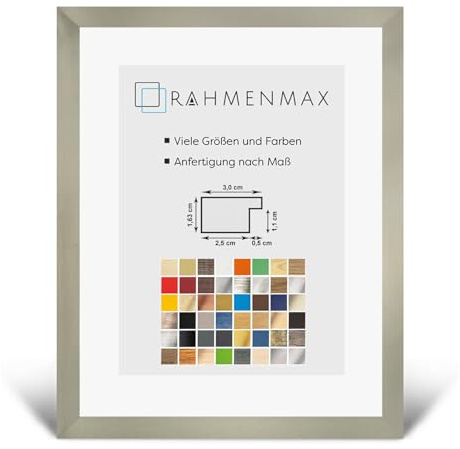 RahmenMax PuzzelMax Puzzlerahmen Bilderrahmen Posterrahmen 48x68 cm Champagner Optik 68x48 cm mit Antireflex Kunstglas