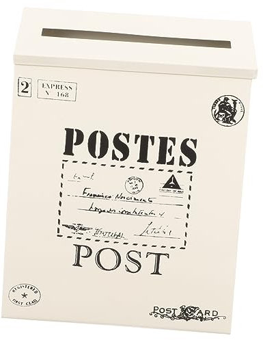 Uonlytech Elegante Cassetta Postale Americana in Ferro Con Montaggio A Parete Cassetta Postale Esterna Per Casa E Giardino