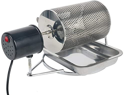 IUBGFTO 600G Kaffeeröster für Zuhause, mit Loch, Kaffeebohnenröstmaschine, Edelstahl, Kaffeebohnenröster, Rollenwerkzeug, Haushaltsküchengerät