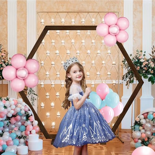 Arche de Jardin Bois,Arche de Ballons,Arche de Mariage,Décoration Pergola for Intérieur/Extérieur,Pelouse de Jardin,Arches de Mariage Hexagonale
