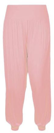 Pantalon sarouel Ali Baba pour filles - Pantalon large décontracté, ample, élastique, pour la danse, yoga, leggings néon, à taille haute, fantaisie, décontracté, rose bébé, 11-12 Ans