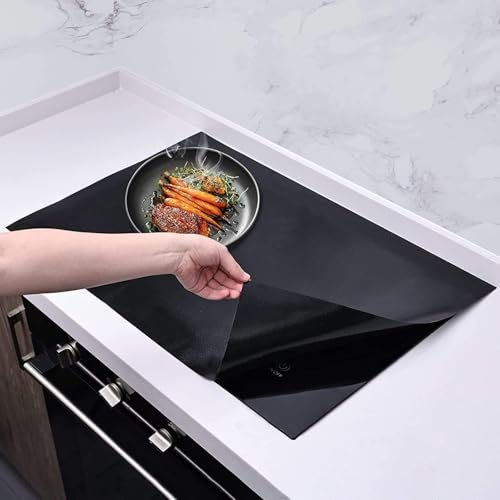 Large Induction Hob Protector Mat, 80x50CM Silicone Induction Hob Cover(Magnetic), Silicone Induction Hob Protector Mat Induction Cooktop Scratch Protector