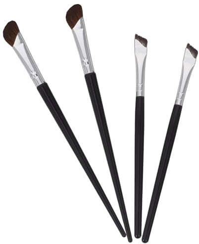 SAFIGLE 4Pièces Pinceaux pour Yeux Pinceau Contour Nez et Pinceaux Eyeliner Biseautés Application Précise pour Sourcils et Ombres à Paupières