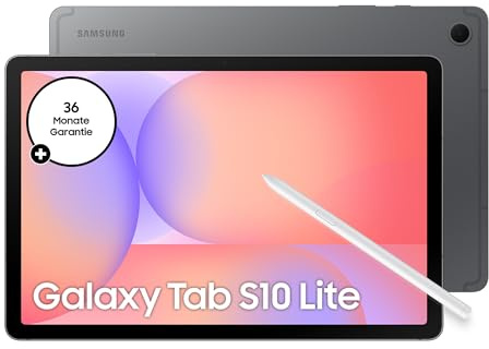 Samsung Galaxy Tab S10 5G Lite AI Tablet, Android Tablet, 8 GB RAM, 256 GB Speicher, 27,7 cm/10,9 Display mit 90 Hz, Inkl. S Pen, 5G, Grey, 3 Jahre Herstellergarantie [Exklusiv auf Amazon]