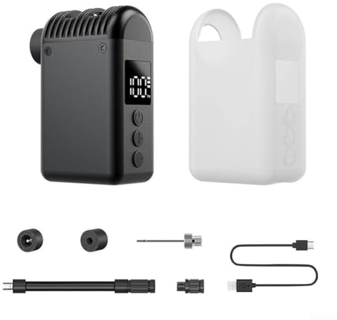 Gonfiatore elettrico portatile dei pneumatici, schermo LCD 350MAh mini pompa manuale ricaricabile del compressore d'aria per il veicolo del motociclo della bicicletta