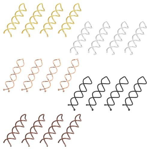 MOLZINY 20 Piezas horquillas en espiral horquillas para el pelo accesorios giratorios horquillas para el cabello pinzas para el cabello adecuadas para diferentes peinados