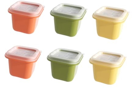 ANDRESLAD 6 pièces Moule à Glaçons Simple Empilable avec Couvercle Bac à Glace Individuel Pratique pour Boissons Rafraîchissantes
