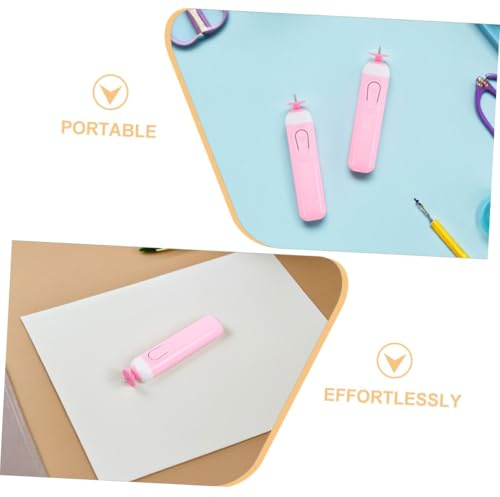 Alipis 2 piezas Herramienta Eléctrica Quilling Bolígrafo Enrollador Ranurado para Manualidades Papel DIY Accesorio Rosa para Proyectos Creativos Casa