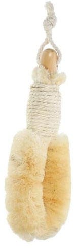 TEHAUX Cepillo de Ducha para Adultos con Mango de Madera Natural de Agave Cepillo Exfoliante Corporal Resistente y Versátil para Limpieza Seca y Húmeda del Cuerpo