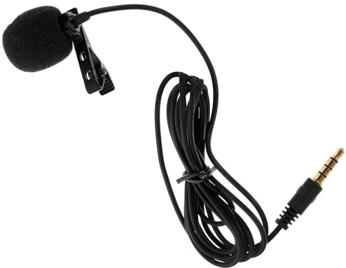 Abaodam Micrófono de Condensador Omnidireccional para Grabar Podcasts y Vlogs, Cable de 1,5 M, Adecuado para Uso en Estudio y Grabación Móvil