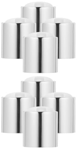 PERSELOSO 8pcs Silver Plastic Press Top Bottle Cap with 24mm Inner Diameter, Easy Maintenance and Rapid Rebound Performance, Suitable for Shampoo and Liquid Soap Bottles, Replacement Disc