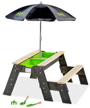 sol-jardin Parasol Excéntrico 300 x 300 cm, Mástil de Aluminio Color Terra Crudo