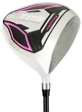 PowerBilt TPS Supertech golfdriver för kvinnor, högerhänt vit/rosa 12 grader
