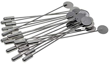IPOTCH 20 Satz Stick Pin Hut Broschennadeln Anstecknadeln Brosche Rohlinge DIY Handwerk - Leer