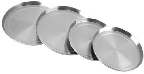 Lot de 4 Couvercles de Plaque de Cuisson en Acier Inoxydable, Protection pour Gazinière et Table de Cuisson Électrique, Set de Caches Brûleurs Universels
