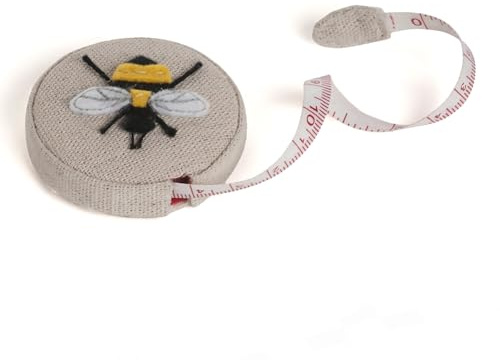 Hobby Gift Tape Measure - Retractable Fabric Covered Sewing Tape Measure - 150cm/60 inch - Linen Bee
