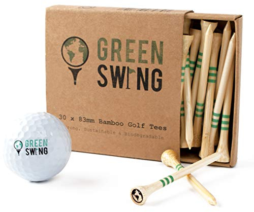 Green Swing 83 mm Bambus-Golf-Tees, grün