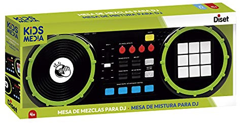 Diset - DJ Mixer, Mesa de Mezclas para experimentar con la música y el Sonido para niños a Partir de 4 años (43022)