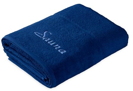 Möve for frottana Pearl - Toallón de Sauna de 100% algodón, 80 x 200 cm, Azul mar Profundo
