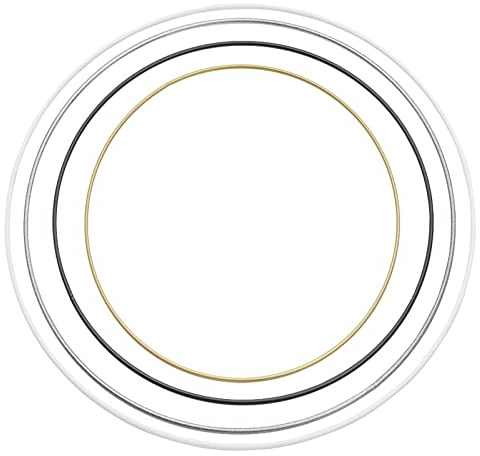PAINT IT EASY NEU Metall-Ring, Schwarz beschichtet, 5 Stück, 40 cm