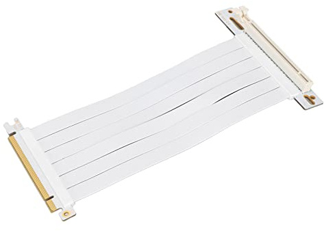 Dilwe PCI-E X16 3.0 Extender Riser Kabel, PCIe Verlängerungskabel 20cm 128Gbps High Speed ​​PCI Express Schnittstellenadapter für Grafikkarte Soundkarte Netzwerkkarte(Weiß)