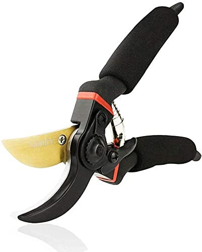 LATRAT Professionelle Astschere, Premium-Titan-Bypass-Astschere Handgartenpflanze Scherenzweigschneider-Trimmer-Werkzeuge für Gartenbäume Pflanzenhecken