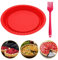 KBNIAN Silikon Backform Kuchen Silikonbackformen 26cm Silikon Schichtkuchen Backform mit Silikonpinsel für Quiche Pizza Tarte Kuchen