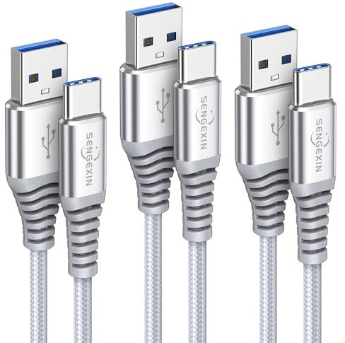 USB C Cable 1M 3Pack,4A Fast Charge Cable USB A to Type C Charger Cable Braided Compatible with Samsung Galaxy S23 S22 S21 S20 Ultra S10 S9 S8 Plus S10E A51 A71 A53 A33 A54 A34,Note 20 10