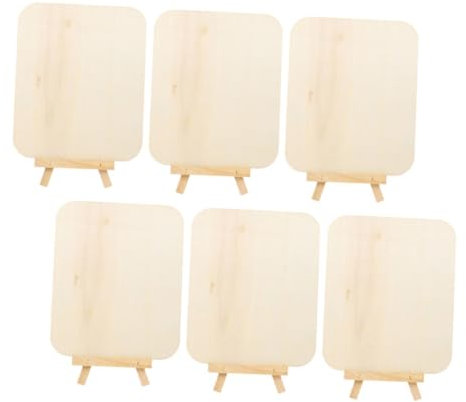 6st Zeichenbrett Für Kinder Hölzernes Zeichenbrett Miniatur-staffelei Maltafeln Aus Holz Leeres Holz Zeichenständer Skizzentafel Aus Holz Künstlertafel Farbtafel Schreibtisch