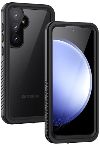 Lanhiem für Samsung Galaxy S23 FE Hülle IP68 Wasserdicht Stoßfest | Handyhülle Galaxy S23 FE, 360 Grad Panzerhülle, Staubdicht Outdoor Schutzhülle, mit Eingebautem Displayschutz, Schwarz