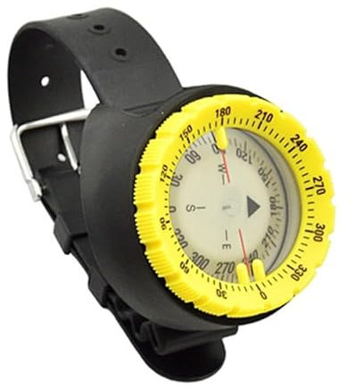 Digital Luminous Balanced Watch Unterwasser 50m Tauchkompass Navigator for Schwimmen(Yellow)