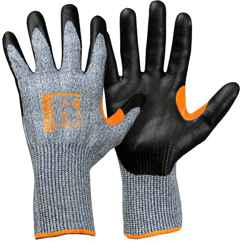 ROSTAING Guante Duranit-ULTRA – Par de guantes anticorte táctil – efecto de segunda piel – 3X Plus Durable – Para manipulación de piezas cortantes en medio seco y aceitoso – Compatible con pantallas