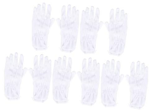 BESTonZON 5paare Baumwollhandschuhe Weiß Arbeitshandschuhe Schutzhandschuhe Für Garten Industriearbeiten Warme Handschuhe Weiß
