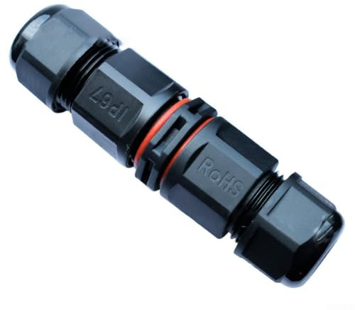 IP67 Waterproof Connector Junction Box for L20, 250V 16A Screw Terminal Cable, Rubber Ring Clamping Nut (3pin)