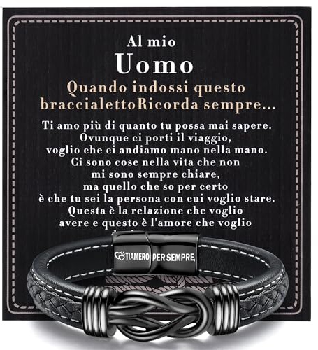 YADOCA Herrarmband I love you, läderarmband, julklapp, födelsedagspresent, alla hjärtans dag-present, Läder