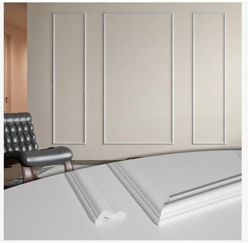 Art3d Juego de 3 molduras de pared precortadas, paneles de revestimiento de madera listos para montar, para decoración de pared interior, sala de estar, dormitorio, pared decorativa, instalados con