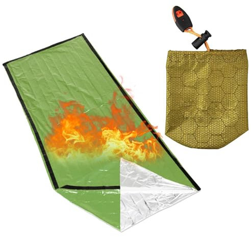Dmuzsoih Biwaksack Wasserdicht, Biwaksack | Schlafsäcke zum Überleben | Wasserabweisender, kompakter, Leichter und langlebiger Thermo-Biwaksack als Überlebenstasche
