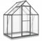 Serre de Jardin en Aluminium et Polycarbonate pour Potager Exterieur, Serre à semis avec Lucarne et Porte, Serre Hivernage Tente Abri pour Les Plantes, Anthracite 169x114x202 cm