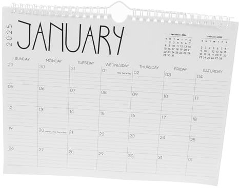 DIYEAH Wandkalender Mit Notizfeldern Monate Von Internationaler Feiertagskalender Für Home Office Und Schule Stabiler Druck Klare Lesbarkeit