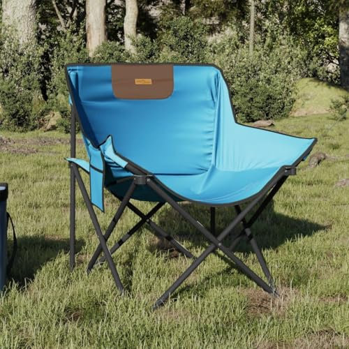 Somanki Campingstühle 2 STK. mit Tasche Klappbar Hellblau, Camping Stuhl Faltbar, Angelstuhl, Klappstuhl Camping, Campingsessel, Camping-stühle, Klappsessel - 366553