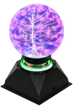 DELIPOP Sfera al Plasma da 6 Pollici, Lampada al Plasma Magica Sensibile al Tocco e al Suono, Luce Novità Luci Notturne per Decorazione/Bambini/Camera da Letto