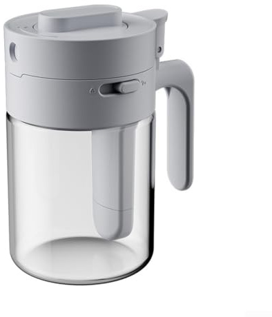 Niceminiwall Clear Glass Jar With Ergonomic Handles, Kitchen Storage Glass Jars, Spice Dispenser Jars For Sugar, Salt, Pepper, Easy Handling, Space-saving (grey)