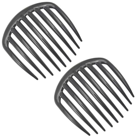 RAMGLYO 2 Stück Haarkamm French Side Combs Kunststoff Steckkämme Französisch Twist Kamm Haar Clips Mit Zähnen Für Haarzubehör Frauen Mädchen (schwarz)