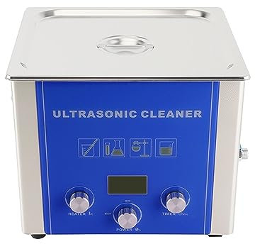 Nettoyeur à ultrasons, Puissance Ajuster À Faible Bruit Laboratoire Médical Nettoyeur À Ultrasons 10L Écran LCD Bain Huile Poussière Dégraissa Industrie Propre Machine Pour lunettes, jouets, outils