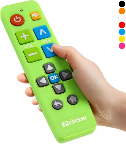 Télécommande EZclicker pour TV Samsung | Télécommande à Grosses Touches pour Tous Les téléviseurs Samsung Uniquement – Simplifiée et Facile à Utiliser (2 Piles AAA Non incluses) (Vert)